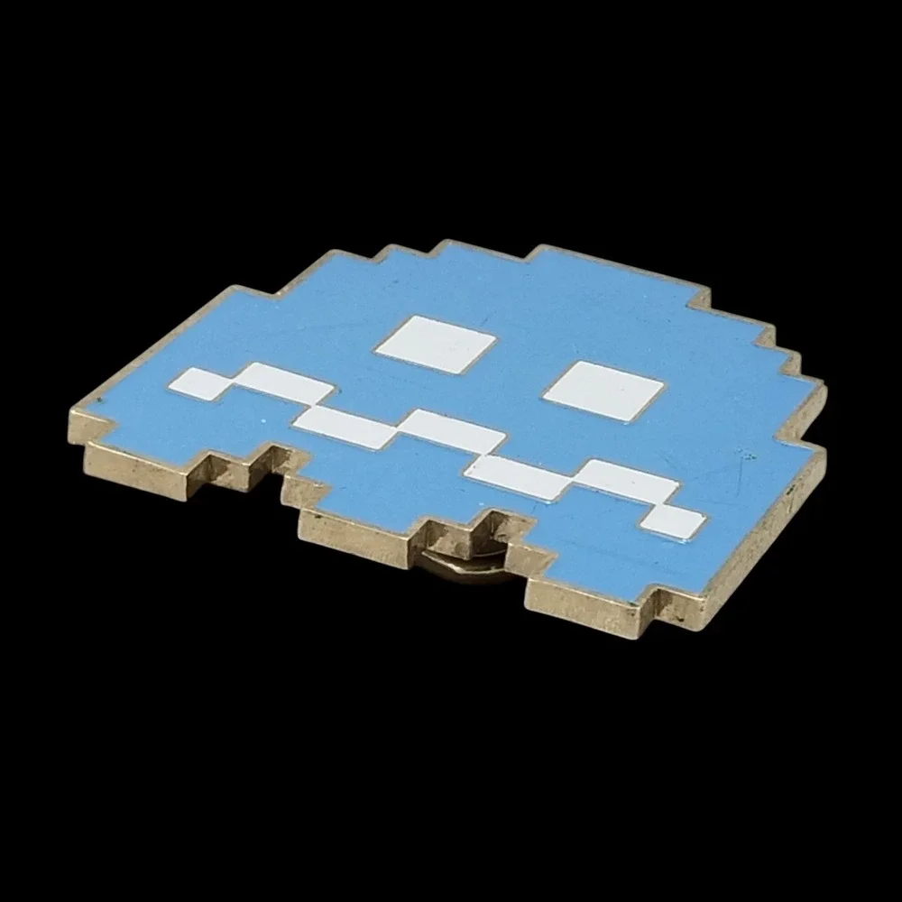 Pac-Man Blue Ghost Belt Buckle Namco Bandai Games Retro Pixel‎ Art Accessory